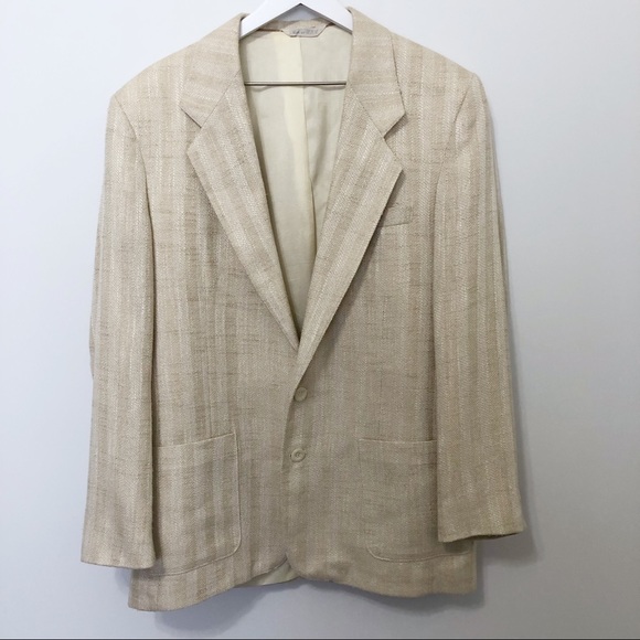 Levi's Other - Vintage Levi Strauss Cream Tweed Striped Blazer